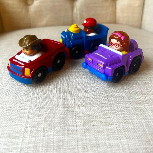 Little People Wheelies Vehicles Set of 3 - Picture 1 of 5